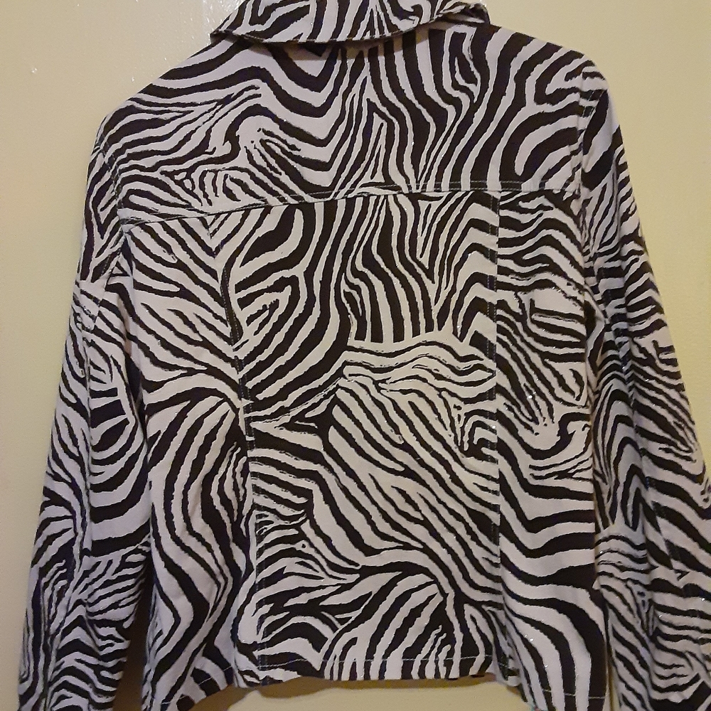 Zebra Print Light Weight Jacket - image 2